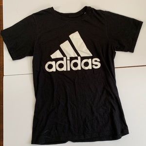 Adidas Black 3 Stripe Tee Shirt Size Small S